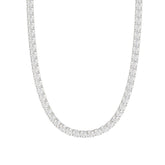 14K WHITE GOLD 10 1/3CT 18" ROUND DIAMOND LADIES TENNIS NECKLACE