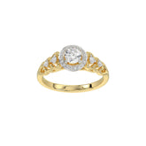 LADIES RING 0.20CT ROUND DIAMOND 10K YELLOW GOLD