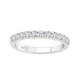 LADIES BAND 0.50CT ROUND DIAMOND 14K WHITE GOLD