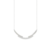 LADIES NECKLACE 0.25CT ROUND DIAMOND 14K WHITE GOLD