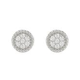 LADIES EARRINGS 0.20CT ROUND DIAMOND 14K WHITE GOLD