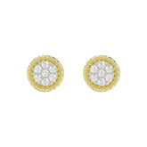 LADIES EARRINGS 0.20CT ROUND DIAMOND 14K YELLOW GOLD