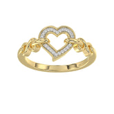 LADIES RING 0.05CT ROUND DIAMOND 10K YELLOW GOLD