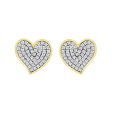 LADIES EARRINGS 0.20CT ROUND DIAMOND 10K YELLOW GOLD