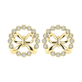 LADIES EARRINGS 0.25CT ROUND DIAMOND 10K YELLOW GOLD