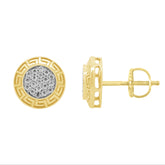 LADIES EARRINGS 0.25CT ROUND DIAMOND 10K YELLOW GOLD