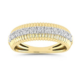 LADIES BAND 0.50CT ROUND DIAMOND 10K YELLOW GOLD