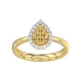 LADIES RING 0.20CT ROUND DIAMOND 10K YELLOW GOLD