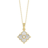 LADIES PENDANT 0.25CT ROUND DIAMOND 10K YELLOW GOLD