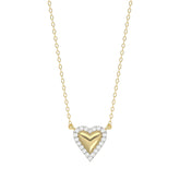LADIES NECKLACE 0.10CT ROUND DIAMOND 10K YELLOW GOLD