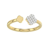LADIES RING 0.10CT ROUND DIAMOND 10K YELLOW GOLD
