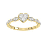 LADIES RING 0.25CT ROUND DIAMOND 10K YELLOW GOLD