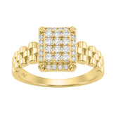 0.50Ct Round Diamond Men’S Ring In 10K Yellow Gold Luxury Men’S Jewelry