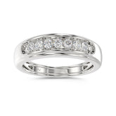 MEN'S BAND 0.50CT ROUND DIAMOND 10K WHITE GOLD