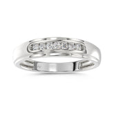 MEN'S BAND 0.25CT ROUND DIAMOND 10K WHITE GOLD