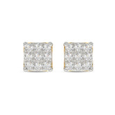 LADIES EARRING 0.25CT ROUND DIAMOND 10K YELLOW GOLD