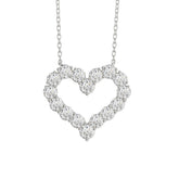 LADIES NECKLACE 3 1/3CT ROUND DIAMOND 14K WHITE GOLD