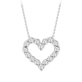 LADIES NECKLACE 3 1/3CT ROUND DIAMOND 14K WHITE GOLD