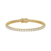 LADIES BRACELET 7CT ROUND DIAMOND 14K YELLOW GOLD