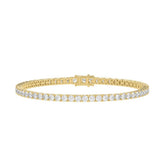 LADIES BRACELET 7CT ROUND DIAMOND 14K YELLOW GOLD