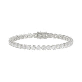 LADIES BRACELET 7CT ROUND DIAMOND 14K WHITE GOLD
