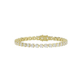 LADIES BRACELET 11CT ROUND DIAMOND 14K YELLOW GOLD