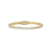 LADIES BRACELET 11CT ROUND DIAMOND 14K YELLOW GOLD