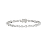 LADIES BRACELET 9CT PEAR DIAMOND 14K WHITE GOLD