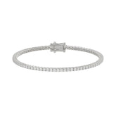 14K WHITE GOLD 3CT ROUND DIAMOND LADIES BRACELET