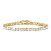 14K YELLOW GOLD 3CT ROUND DIAMOND LADIES BRACELET