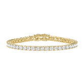 14K YELLOW GOLD 3CT ROUND DIAMOND LADIES BRACELET