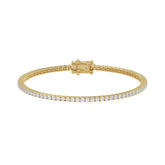 14K YELLOW GOLD 3CT ROUND DIAMOND LADIES BRACELET