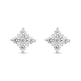 14K WHITE GOLD 1 1/2CT ROUND DIAMOND LADIES EARRINGS