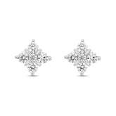 14K WHITE GOLD 1 1/2CT ROUND DIAMOND LADIES EARRINGS