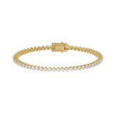 LADIES BRACELET 3CT ROUND DIAMOND 14K YELLOW GOLD