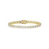 LADIES BRACELET 5CT ROUND DIAMOND 14K YELLOW GOLD