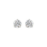 14K WHITE GOLD 2CT ROUND DIAMOND LADIES SOLITAIRE EARRINGS