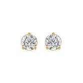 14K YELLOW GOLD 3CT ROUND DIAMOND LADIES SOLITAIRE EARRINGS (CENTER STONE ROUND DIAMOND 1 1/2CT)