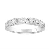 LADIES BAND 2CT ROUND DIAMOND 14K WHITE GOLD