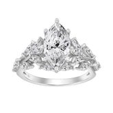 14K WHITE GOLD 3 5/8CT MARQUISE DIAMOND LADIES RING (CENTER STONE MARQUISE DIAMOND 2.00CT)