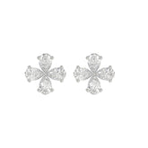LADIES EARRINGS 1 1/3CT PEAR DIAMOND 14K WHITE GOLD