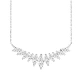 LADIES NECKLACE 4CT MARQUISE DIAMOND 14K WHITE GOLD
