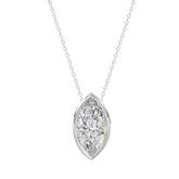 LADIES SOLITAIRE PENDANT 3CT MARQUISE DIAMOND 14K WHITE GOLD