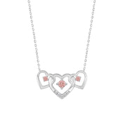 LADIES NECKLACE 1/3CT ROUND DIAMOND 14K WHITE GOLD WITH CHAIN (CENTER STONE ROUND DIAMOND 1/3CT )