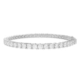 LADIES TENNIS BRACELET 12 1/2CT ROUND DIAMOND 14K WHITE GOLD