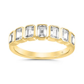 LADIES BAND 1 1/4CT EMERALD DIAMOND 14K YELLOW GOLD