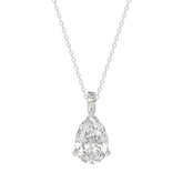 LADIES SOLITAIRE PENDANT 2 1/2CT PEAR DIAMOND 14K WHITE GOLD