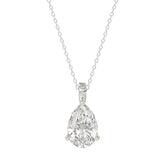LADIES SOLITAIRE PENDANT 2 1/2CT PEAR DIAMOND 14K WHITE GOLD