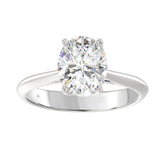 LADIES SOLITAIRE RING 2 1/2CT OVAL DIAMOND 14K WHITE GOLD