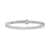 LADIES BRACELET 5.00CT ROUND DIAMOND 14K WHITE GOLD
